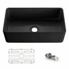 Kibi Pure 33 Fireclay Kitchen Farmhouse Apron Front Single Bowl Sink - Matte Black K2-SF33MB